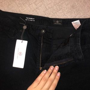 AG Corduroy High Rise Straight Leg Crop